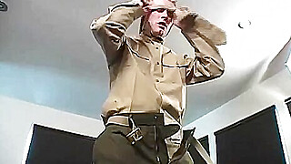 Blonde military gay dude got his cock blown Porn Video