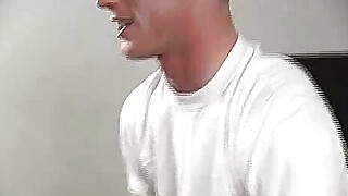Blonde military gay dude got his cock blown Porn Video