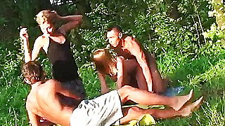 Amazing party sex scene in a park Porn Video