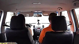 Fake Driving School Curvy brunette Sofia Lee sucks coffee Porn Video