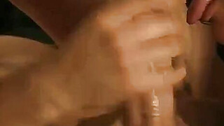 Lusty whore Anna Malle and friends swarming on a lucky mans cock in bed Porn Video