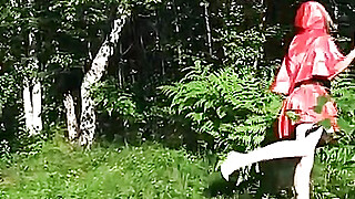 Little Red Riding Hood fucking with Panda in the wood Porn Video