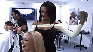 Good looking brunette hairdresser roughly fucked Porn Video