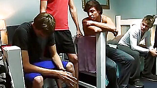 Horny frat boys have a cock sucking party no girls Porn Video