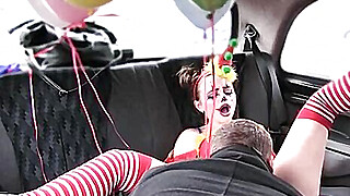 Gal in clown costume fucked by the driver for free fare Porn Video