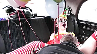 Gal in clown costume fucked by the driver for free fare Porn Video