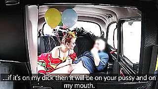 Gal in clown costume fucked by the driver for free fare Porn Video