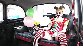 Gal in clown costume fucked by the driver for free fare Porn Video