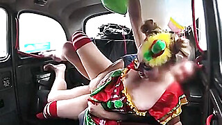 Gal in clown costume fucked by the driver for free fare Porn Video