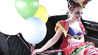 Gal in clown costume fucked by the driver for free fare Porn Video