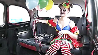 Gal in clown costume fucked by the driver for free fare Porn Video