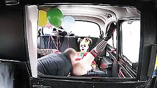 Gal in clown costume fucked by the driver for free fare Porn Video
