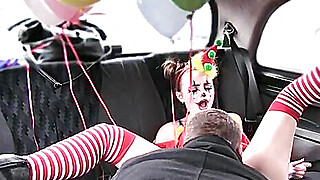 Gal in clown costume fucked by the driver for free fare Porn Video