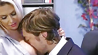 Blonde MILF and redhead babe smashed hard in the office Porn Video