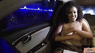 Stranded ebony amateur gets picked up and fucked along the road Porn Video