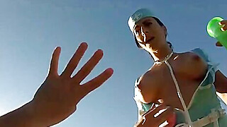 Squirting French Nurse vs Scuba Diver’s Face Porn Video