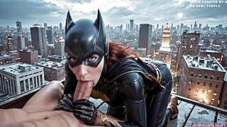 Batman Fucks His Batgirl Right on the Rooftops of Gotham .Comic book version.... Porn Video