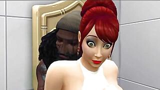 Red Head Wife Fucked in Elevator by Black Stranger Porn Video