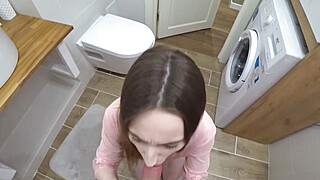 Busty Stepsister With Big Booty Helps Stepbro Cum Porn Video