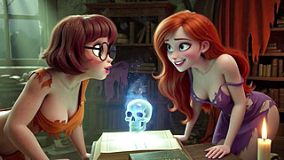 Velma and Daphne Become Fully Nude in Haunted Mansion Ghost Mystery as Their... Porn Video