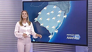 WEATHER GIRL, BRAZILIAN BLONDE MILF Porn Video