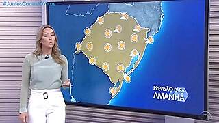 WEATHER GIRL, BRAZILIAN BLONDE MILF Porn Video