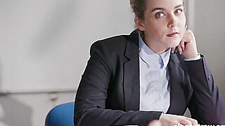 Business Woman Gets Two Monster Cocks at Once Porn Video