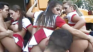 Nice all student orgy in school bus Porn Video