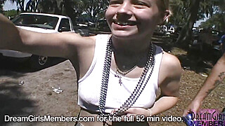 Rock Festival Campers Bare Tits Ass and Pussy For Beads Porn Video