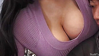 Huge tits asian showing her cleavage to a student in her house Porn Video