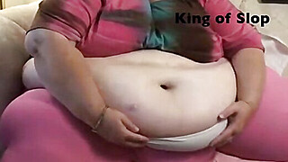 SSBBW Lotions Up Her Big Sloppy Gut Porn Video