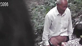 Grandpa With Asian Prostitute In The Woods Porn Video