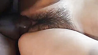 Asian plumper has her hairy cunt destroyed by a BBC Porn Video