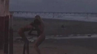 My wife's first time with another woman on the beach Porn Video