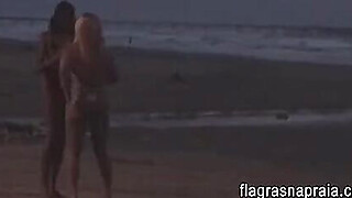 My wife's first time with another woman on the beach Porn Video