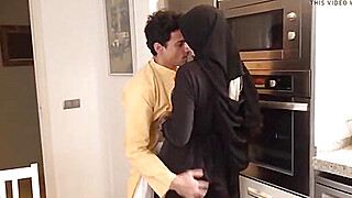 Muslim teen in Burka sucks brother's dick and gets fucked Porn Video