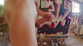 Urbex flashing with handjob. A cute nasty girl loves my cock Porn Video