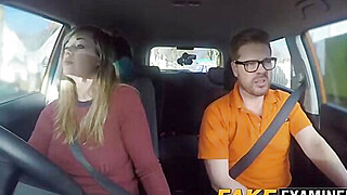 Curvy UK skank Madison Stuart banged at driving school car Porn Video