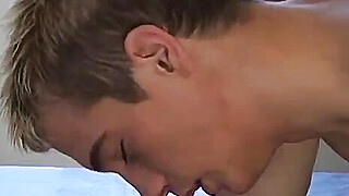 Gay twink pushes tongue in ass Porn Video