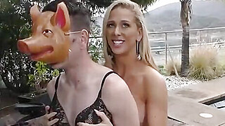 Cherie DeVille rides a BBC while freaky cuckold watches it Porn Video