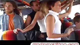 Jane Darling groped on the bus! Porn Video