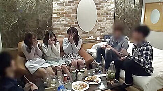 Asian teens come together to party and fuck hard Porn Video