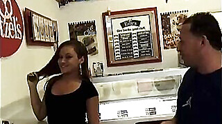 Latina asian babe picked up in the Ice Cream shop Porn Video