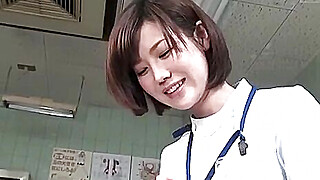 Subtitles CFNM Japanese female doctor handjob Porn Video