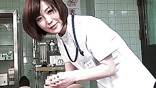 Subtitles CFNM Japanese female doctor handjob Porn Video