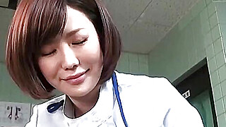 Subtitles CFNM Japanese female doctor handjob Porn Video