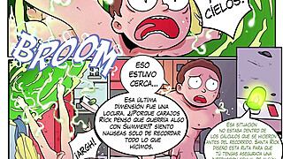 Un par de zorritas analizan físicamente a Morty para un experimento Porn Video