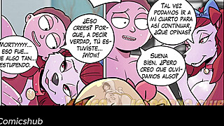 Un par de zorritas analizan físicamente a Morty para un experimento Porn Video