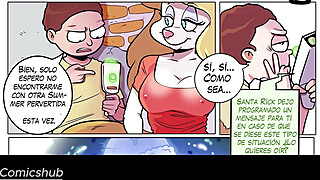 Un par de zorritas analizan físicamente a Morty para un experimento Porn Video