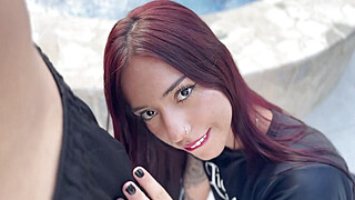 Fucking with a delicious "paisa" in the pool! - Azalefoox Porn Video